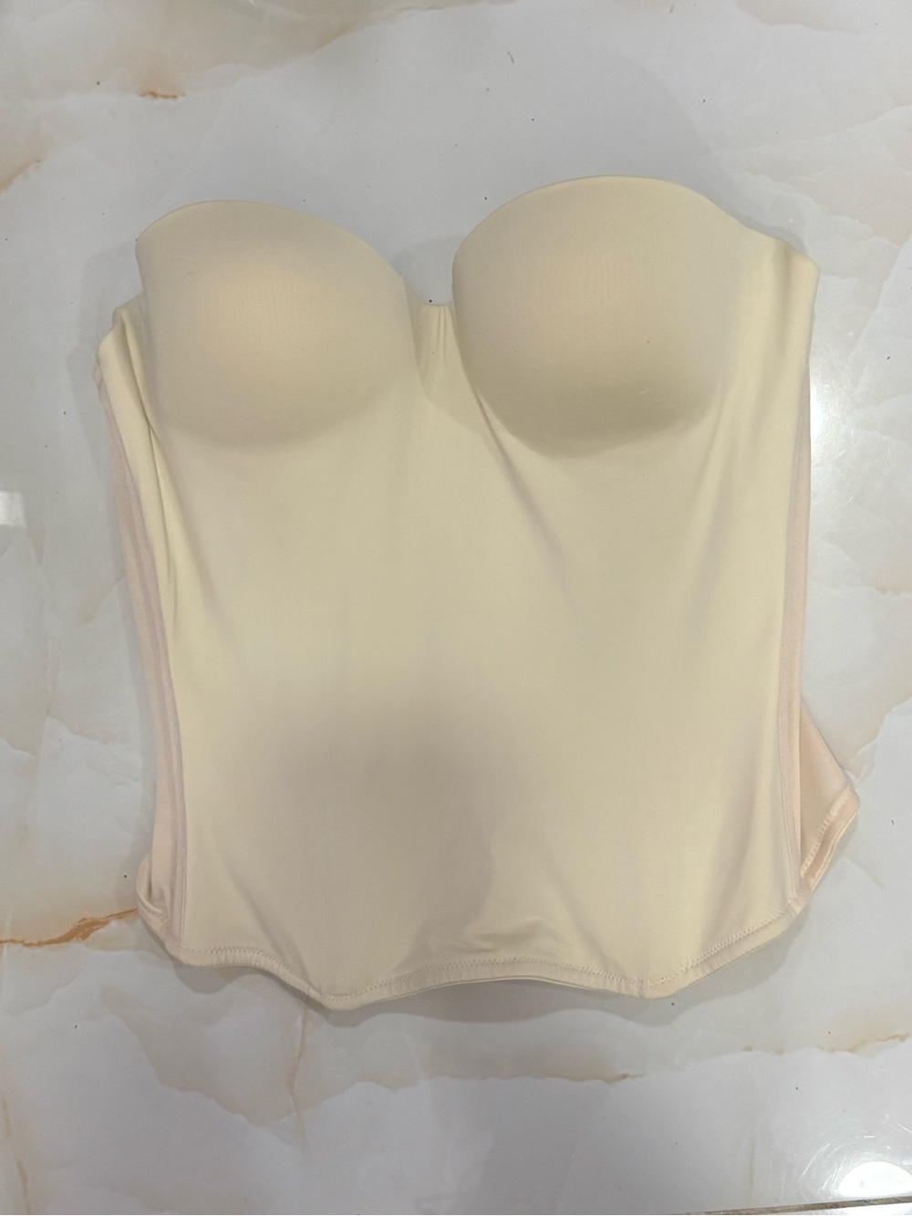 Le Mystere Bridal Seduction Strapless Longline Bustier in Cream Size 34C